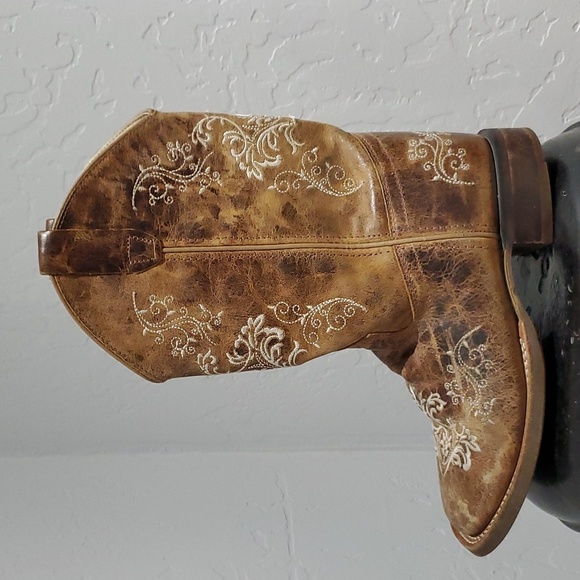 OLD WEST YOUTH KIDS WESTERN BOOTS SIZE 3 - Picture 5 of 14